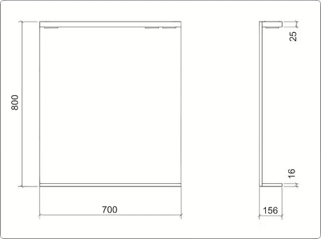 Obdélníkové LED zrcadlo Keramia Pro 70x80 cm v bílém rámu s krytím IP44, orientace na výšku.
