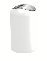 Bílý odpadkový koš Kleine Wolke Glossy s výklopným víkem
