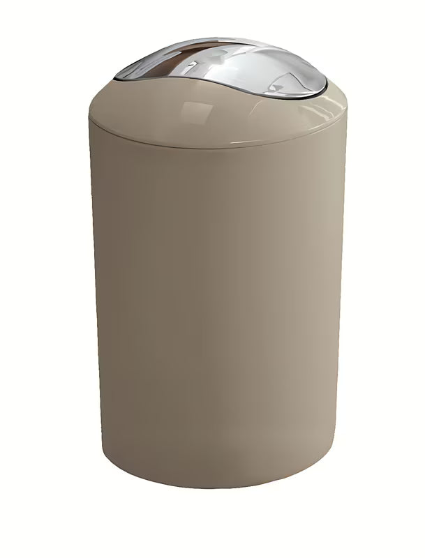 Světle béžový odpadkový koš Kleine Wolke Glossy s výklopným víkem a objemem 5 l