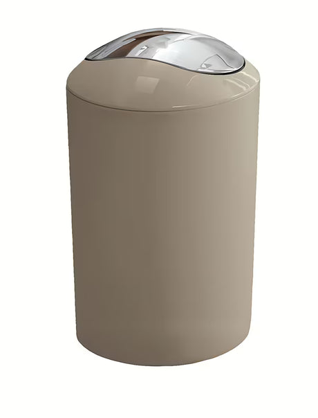 Světle béžový odpadkový koš Kleine Wolke Glossy s výklopným víkem a objemem 5 l