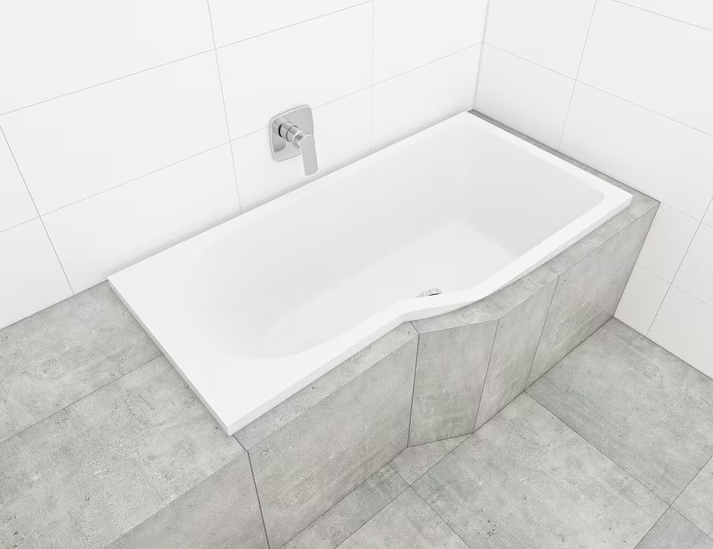 Laguna Beáta Plus asymetrická rohová vana pravá 160x80 cm z litého akrylátu PMMA s lesklým povrchem