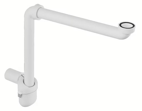Umyvadlový sifon Laufen pro odpad DN32 s možností napojení na DN40 přes redukci.