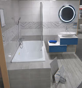 Obdélníková vana Laufen Bolsena 180x80 cm ze smaltované oceli s protihlukovou izolací a nohami