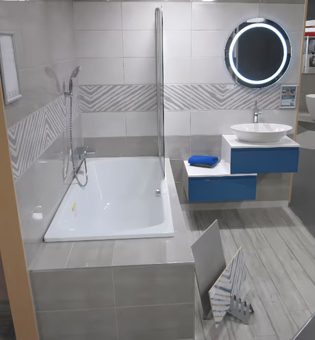 Obdélníková vana Laufen Bolsena 180x80 cm ze smaltované oceli s protihlukovou izolací a nohami