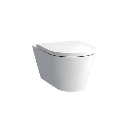 Bílé závěsné WC Laufen Kartell bez splachovacího okruhu se skrytým uchycením