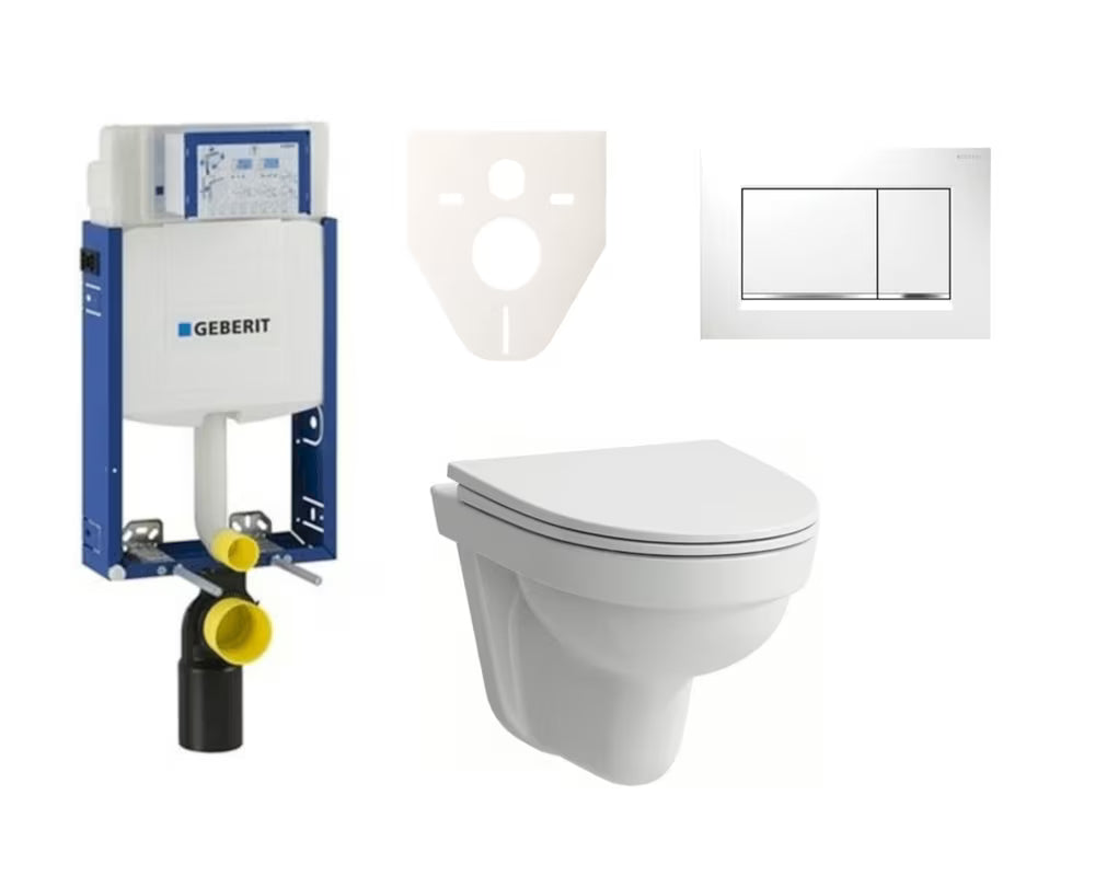 Závěsný WC set Laufen Pro Nordic s podomítkovým modulem Geberit, bezokruhovým splachováním a sedátkem SoftClose.