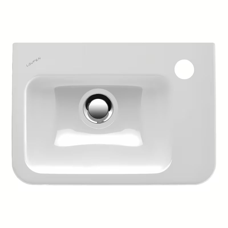 Bílé keramické umývátko Laufen Pro S 45 x 34 cm s otvorem pro baterii uprostřed