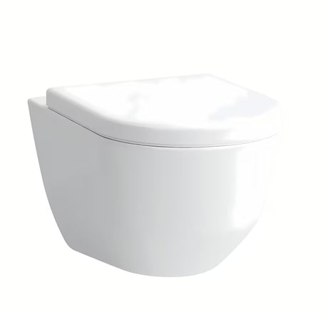 Bílé závěsné WC Laufen Pro bez splachovacího okruhu se skrytým uchycením EasyFit 2.0.