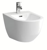 Bílý závěsný bidet Laufen Pro s moderním designem do koupelny