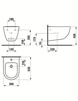 Bílý závěsný bidet Laufen Pro s moderním designem do koupelny