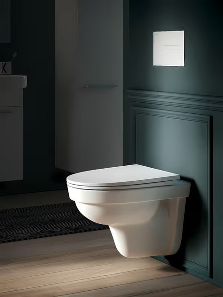 Bílé závěsné WC Laufen Pro Nordic bez splachovacího okruhu s úsporným splachováním 2/4 l