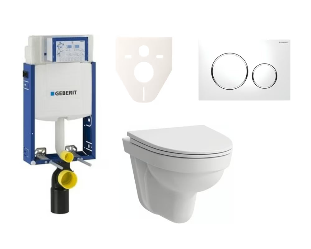 Závěsný WC set Laufen Pro Nordic s modulem k zazdění Geberit a duroplastovým sedátkem se SoftClose