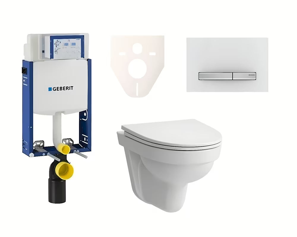 Závěsný WC set Laufen Pro Nordic s nádržkou Geberit Kombifix a sedátkem se SoftClose