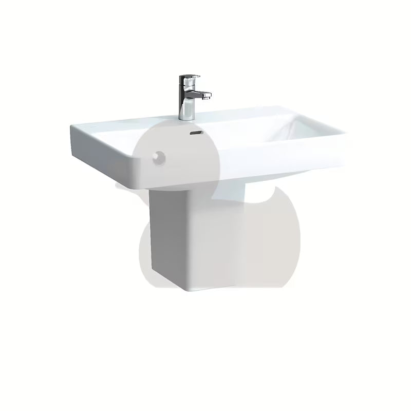 Bílé závěsné keramické umyvadlo Laufen Pro S 70x46,5 cm s otvorem pro baterii uprostřed