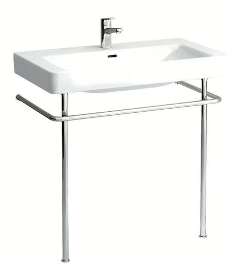 Nábytkové umyvadlo Laufen Pro S 85x46 cm z lesklé bílé keramiky s otvorem pro baterii uprostřed.