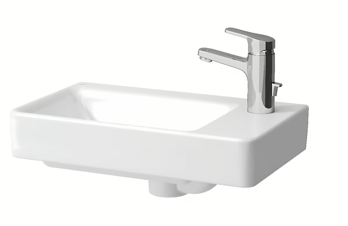 Bílé keramické umývátko Laufen Pro S 48x28 cm s otvorem pro baterii vpravo