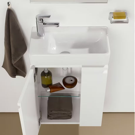 Bílé keramické umývátko Laufen Pro S 48x28 cm s otvorem pro baterii na levé straně
