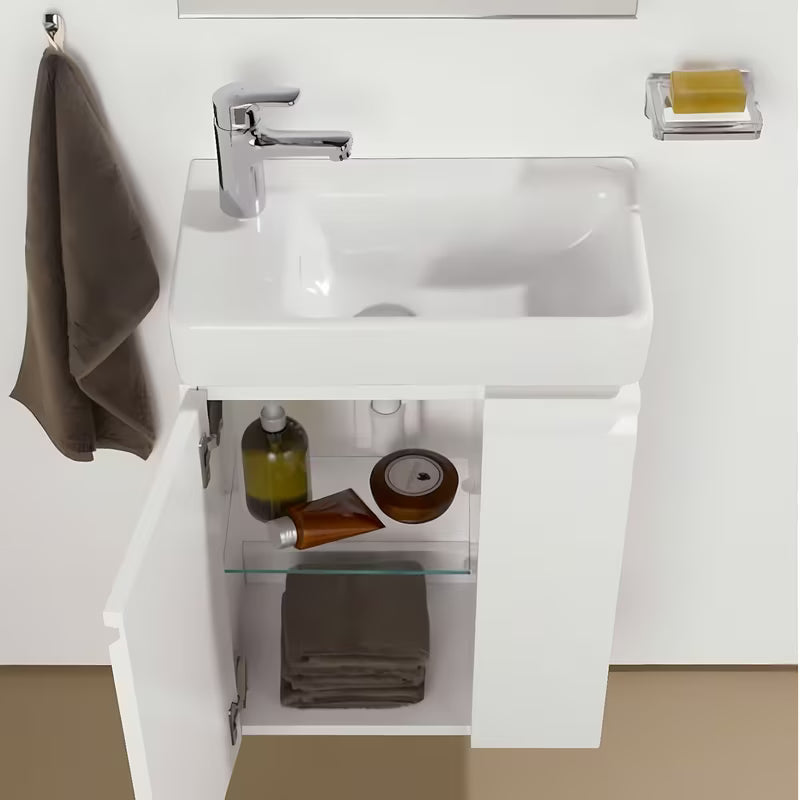 Bílé keramické umývátko Laufen Pro S 48x28 cm s otvorem pro baterii na levé straně