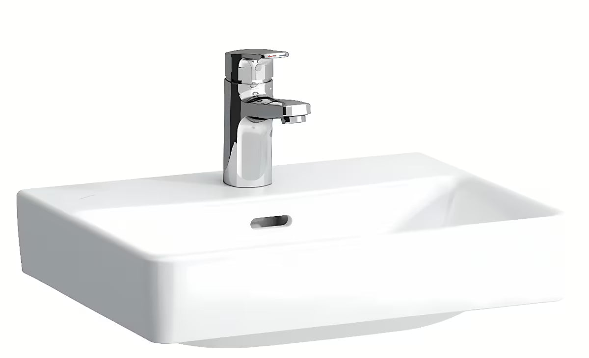 Bílé keramické umývátko Laufen Pro S 45 x 34 cm s otvorem pro baterii uprostřed