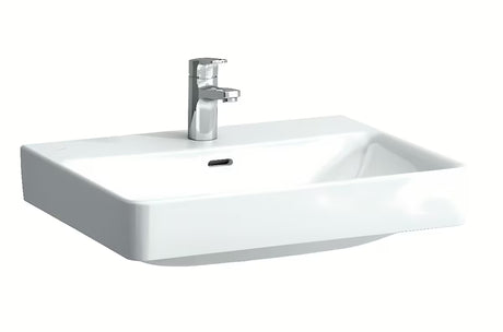 Bílé keramické závěsné umyvadlo Laufen Pro S 60x46,5 cm s otvorem pro baterii uprostřed
