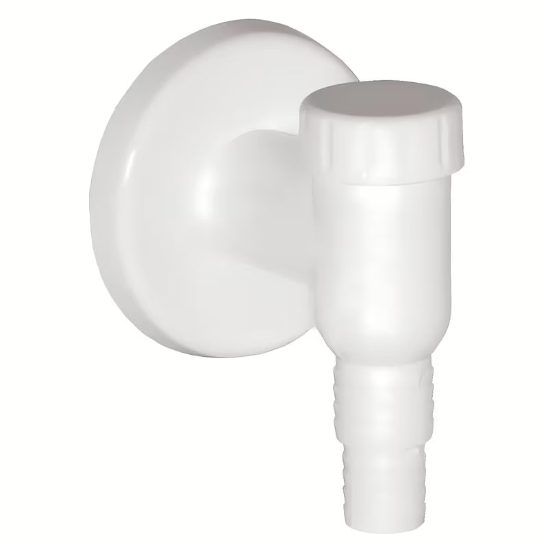 Bílý vnější sifon SIKO Multi pro připojení pračky nebo myčky