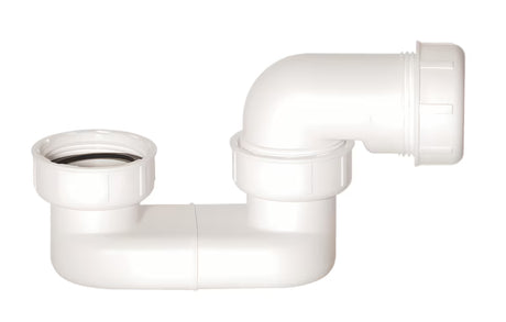 Bílý vanový sifon SIKO Multi 6/4x40 mm-B s matkami k vanovým automatům