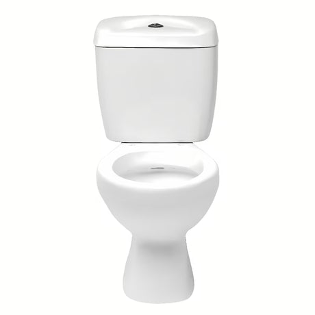 Bílé WC kombi Multi Eur v klasickém stylu se zadním odpadem a armaturou DualFlush