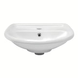 Bílé závěsné keramické umyvadlo Multi 50 x 39,5 cm s otvorem pro baterii uprostřed