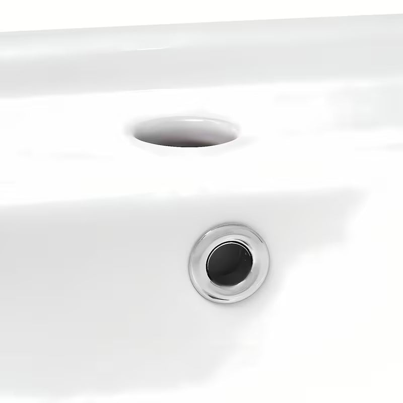 Bílé závěsné keramické umyvadlo Multi 50 x 39,5 cm s otvorem pro baterii uprostřed