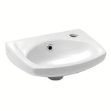 Bílé keramické umývátko Multi 35x28 cm s otvorem pro baterii vpravo