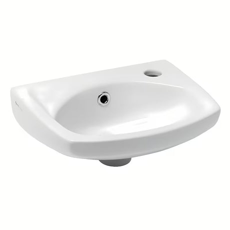 Bílé keramické umývátko Multi 35x28 cm s otvorem pro baterii vpravo
