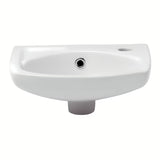 Bílé keramické umývátko Multi 35x28 cm s otvorem pro baterii vpravo