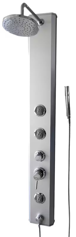 Sprchový panel Multi Multi Basicshower s pákovou baterií a více funkcemi sprchování