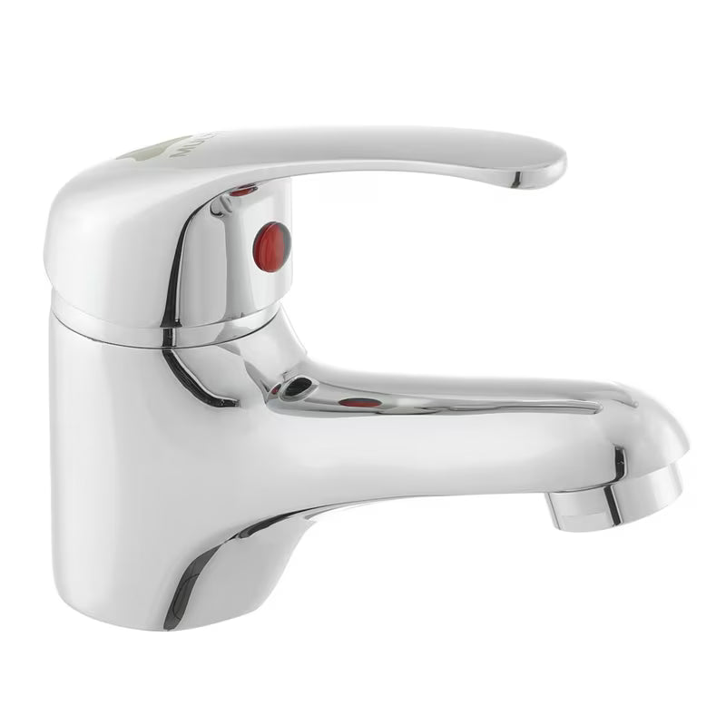 Chromová páková stojánková umyvadlová baterie Multi Multi bez výpusti v oblém designu.