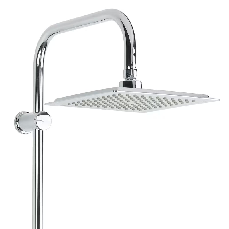 Chromový sprchový systém Multi Multi s hlavovou a ruční sprchou v hranatém designu