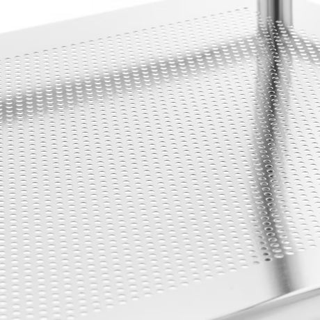 Praktický pojízdný koupelnový vozík se třemi patry v provedení Chrome