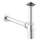 Designový umyvadlový sifon pro umyvadlo v provedení chrome s průměrem 32 mm.