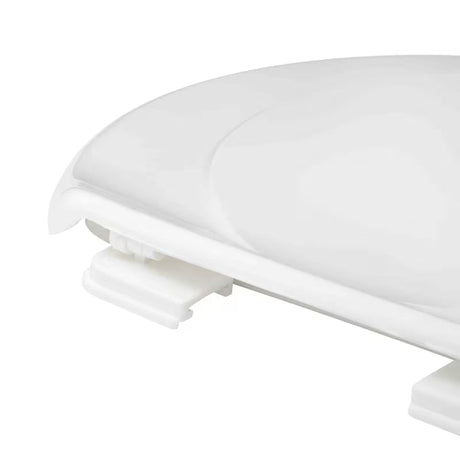 Bílé WC sedátko Multi z termoplastu s plastovými panty a skrytým uchycením