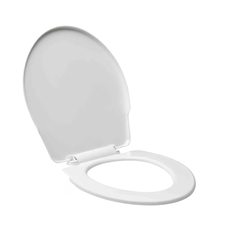 Bílé WC sedátko Multi Lyra Plus z termoplastu s plastovými panty a skrytým uchycením