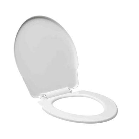 Bílé WC sedátko Multi Lyra Plus z termoplastu s plastovými panty a skrytým uchycením