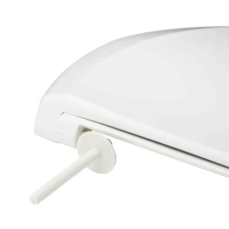 Bílé WC sedátko Multi Unisetplus z duroplastu s antibakteriální úpravou a plastovými panty se skrytým uchycením.