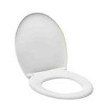 Bílé WC sedátko Multi Universal z termoplastu s plastovými panty a skrytým uchycením.