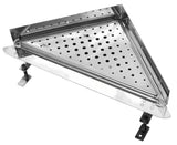 Rohový sprchový žlab Multi 30x30 cm v nerezovém provedení s roštem a sifonem