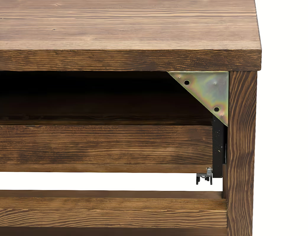 Naturel Country skříňka pod umyvadlo na desku 90 cm z masivního smrku v odstínu palisandr
