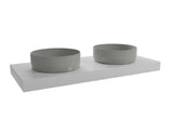 Závěsná deska pod umyvadlo Naturel Dolce v barvě glossy white o rozměru 120x8x50 cm