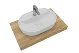 Koupelnová sestava Naturel Dolce 80x50 cm v dekoru dub halifax s umyvadlem na desku a baterií