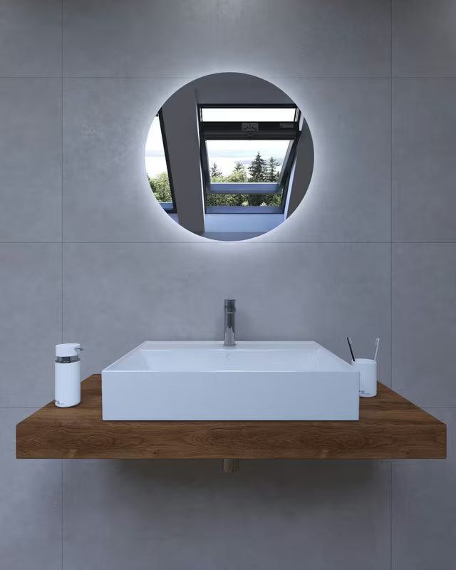 Koupelnová sestava Naturel Dolce s deskou 100x50 cm v dekoru dub charleston a umyvadlem na desku