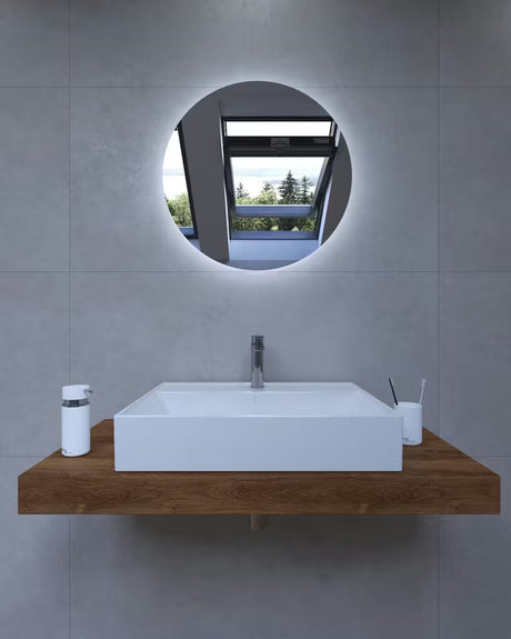 Koupelnová sestava Naturel Dolce s deskou 100x50 cm v dekoru dub charleston a umyvadlem na desku