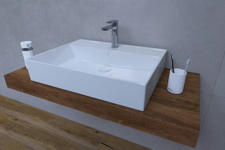 Koupelnová sestava Naturel Dolce s deskou 100x50 cm v dekoru dub charleston a umyvadlem na desku