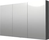 Zrcadlová skříňka Naturel 120x72 cm v šedostříbrné barvě se třemi zrcadlovými dvířky